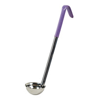 Winco 2 oz Purple Color-Coded Stainless Steel Ladle with 12-1/2 Inch Handle