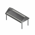 Thumbnail image #1 for John Boos Double-Sided Solid Sorting Shelf for Soiled Dish Tables, 60 x 30-1/2 x 32 Inch, Stainless Steel
