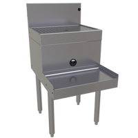 Glastender 18-Inch Freestanding Stainless Steel Underbar Blender Station with Drainboard Top