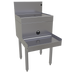 Thumbnail image #1 for Glastender 18-Inch Freestanding Stainless Steel Underbar Blender Station with Drainboard Top