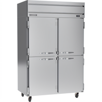Beverage-Air Horizon Series Two-Section Reach-In Refrigerator with 4 Half Solid Doors, Top-Mount Self-Contained, 46.88 Cu. Ft.