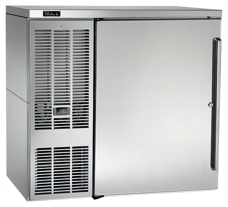 Product image #1 for 36-Inch One-Section Self-Contained Front-Vented Refrigerated Back Bar Cabinet with Solid Left-Hinged Door