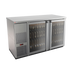 Thumbnail image #1 for Pro-Line E-Series 59-1/2 Inch Stainless Steel Two-Section Refrigerated Back Bar Cabinet with Glass Doors