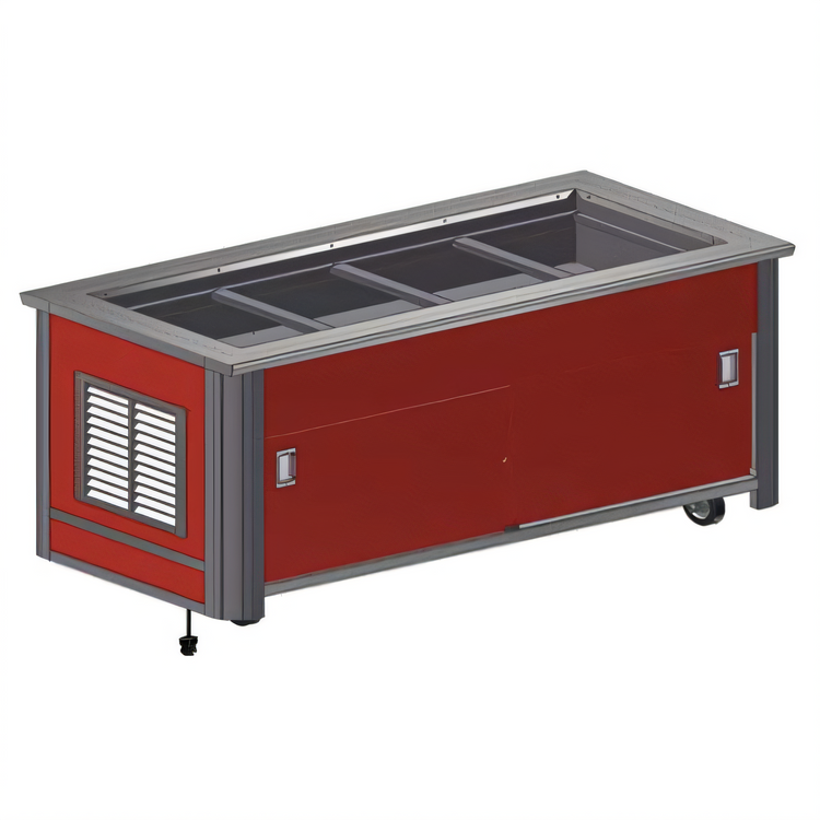 Product image #1 for Atlas Metal BLC-5-RM-BU 5-Pan Mobile Refrigerated Buffet Cold Food Serving Counter