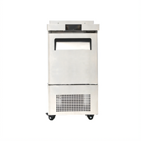 Atosa Slim Stainless Steel 1-Section Sandwich Prep Table, 3.7 Cu. Ft., Bottom-Mount Self-Contained Refrigeration