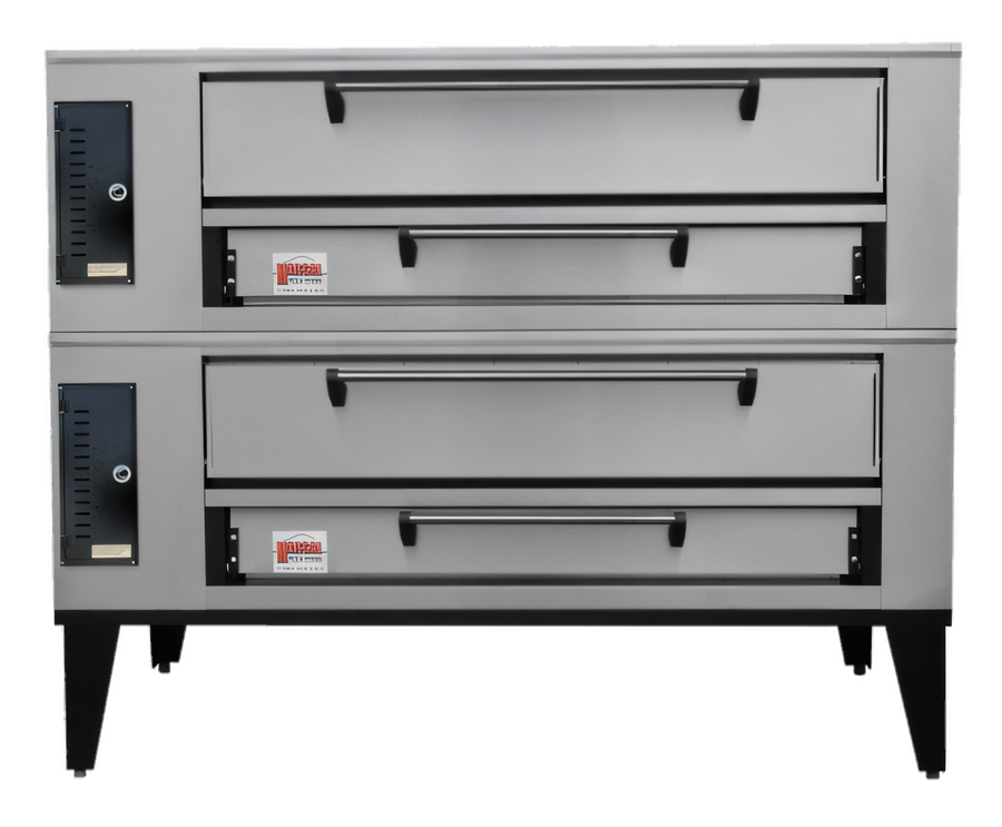 Product image #1 for Marsal SD-10866 Stacked Gas Double Deck Pizza Oven with Two 44 x 66 Inch Baking Chambers