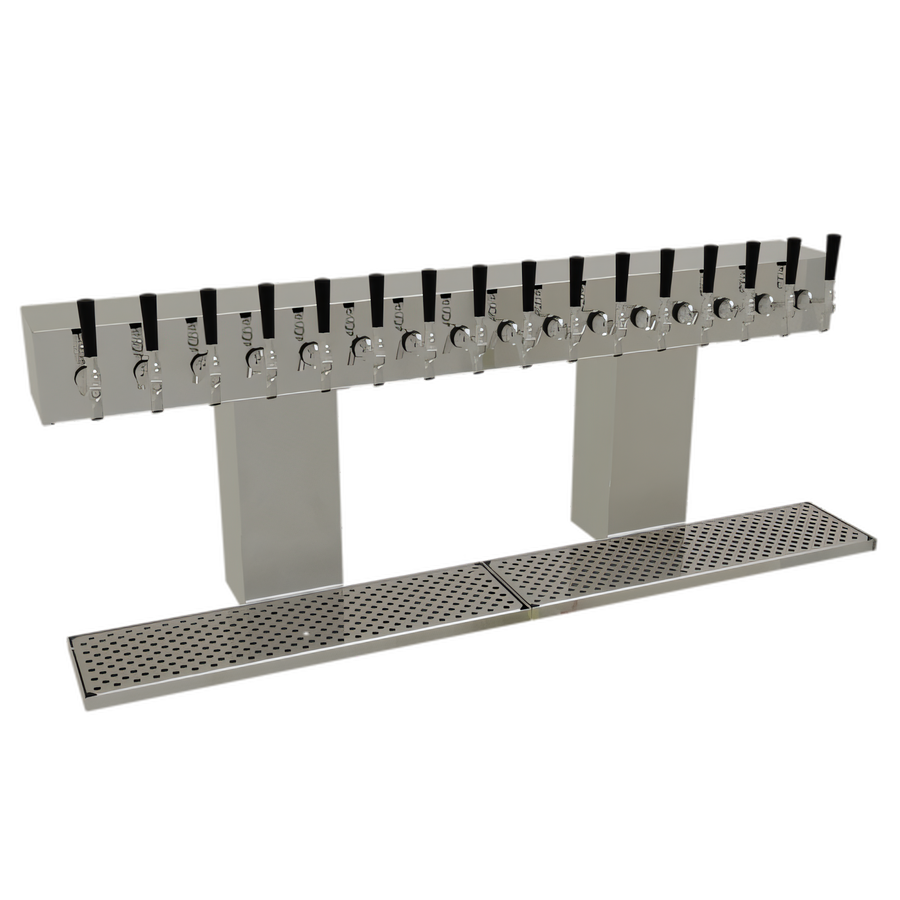 Product image #1 for Glastender Bridge Draft Dispensing Tower, 16-Faucet, Countertop, Air-Cooled, Mirror Finish
