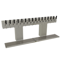 Glastender Bridge Draft Dispensing Tower, 16-Faucet, Countertop, Air-Cooled, Mirror Finish