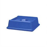 Untouchable Bottle & Can Recycling Top for 35/50 Gallon Containers, Dark Blue