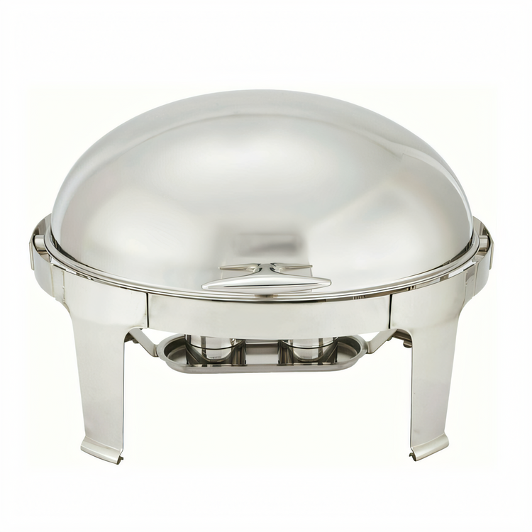 Product image #1 for Madison 8 Qt Oval Stainless Steel Roll-Top Chafer with Mirror Finish