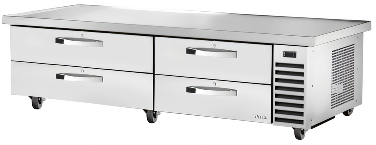 Product image #1 for True Refrigerated Chef Base with 4 Locking Drawers and Self-Contained Side-Mounted Refrigeration