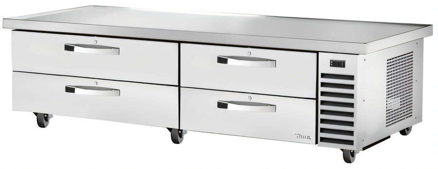 Product image #1 for True Refrigerated Chef Base with 4 Locking Drawers and Self-Contained Side-Mounted Refrigeration