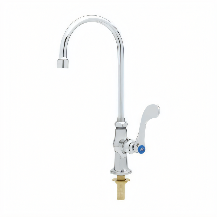 Product image #1 for T&S Brass Single Pantry Deck-Mount Faucet with 5-3/4-Inch Swivel/Rigid Gooseneck and 1.5 GPM VR Aerator