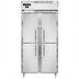 Thumbnail image #1 for Continental Refrigerator D2FSENSAHD Designer Slim Line Two-Section Reach-In Freezer with Narrow Half-Height Solid Doors