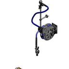 Thumbnail image #1 for T&S Brass B-7112-U1MXS11XSA Open Stainless Steel Retractable Hose Reel System with Concealed Mixing Faucet, 15-Ft Hose & Quick-Connect Spray Tools