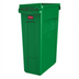 Thumbnail image #1 for Slim Jim 23 Gallon Rectangular Open-Top Trash Can with Venting Channels, Green