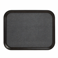 Cambro Versa Camtray Rectangular Non-Skid Fiberglass Cafeteria Tray, 15 x 20 Inch, Black/Pebbled Black