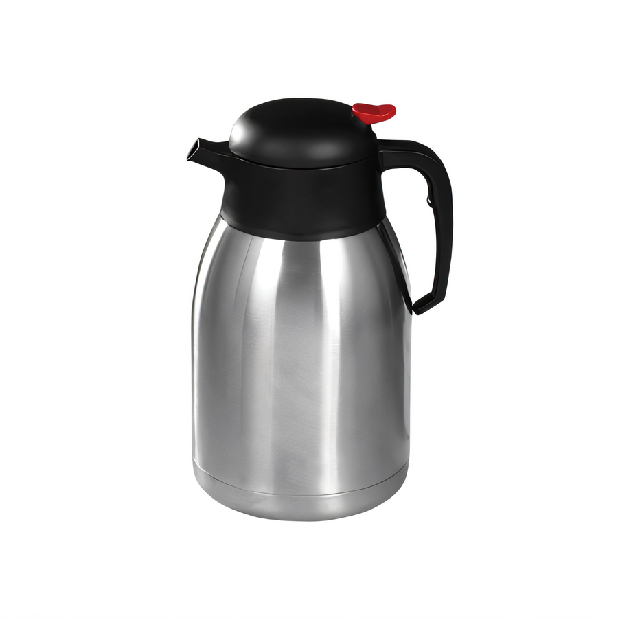 Product image #1 for Winco 2 Liter Stainless Steel Double-Wall Insulated Carafe with Push-Button Lid