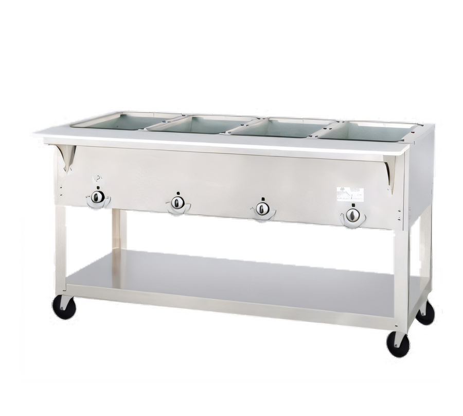 Product image #1 for Aerohot EP304 Portable Electric 4-Well Steamtable Hot Food Unit with Carving Board