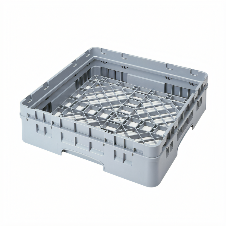 Product image #2 for Cambro Camrack Full-Size 1-Compartment Dishwasher Base Rack with 1 Extender, Soft Gray
