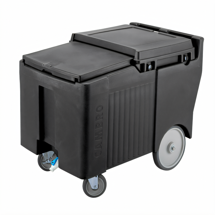 Product image #2 for Cambro SlidingLid Mobile Ice Caddy with Sliding Lid and Easy Wheels, 175 lb Capacity, Black