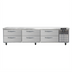 Thumbnail image #1 for Continental Refrigerator D108GN 108-Inch Three-Section 6-Drawer Refrigerated Griddle Stand