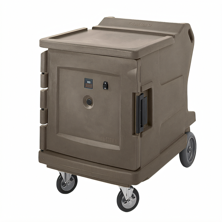 Product image #1 for Cambro Camtherm Low Profile Single-Door Electric Hot Holding Cabinet Cart, Granite Sand