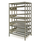 Thumbnail image #1 for Dinex DXPCSR84 Mobile Can Rack for 84 #10 Cans, Aluminum with Stainless Steel Top