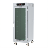 Metro C5 8 Series Full-Height Pass-Thru Controlled Temperature Holding Cabinet with Combination Doors and Universal Wire Slides