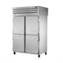 Thumbnail image #1 for True Spec Series 2-Section Pass-Thru Reach-In Refrigerator with 4 Half Front Doors and 2 Rear Swing Doors, Top-Mounted Self-Contained Refrigeration