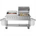 Thumbnail image #1 for KoolMore 72-Inch Commercial Outdoor Propane Gas Grill with 36-Inch Roll Dome Cover and 36-Inch Pizza Oven