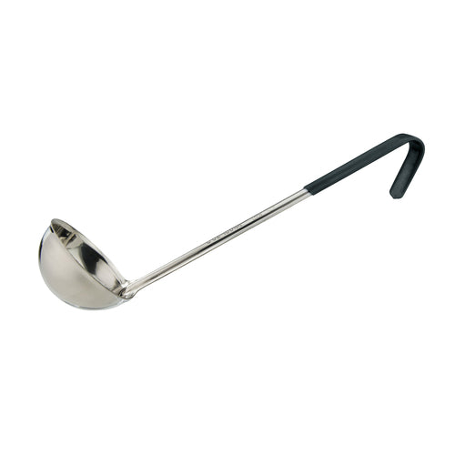 Product image #1 for Winco Prime 6 oz Black Handle One-Piece Stainless Steel Ladle