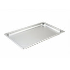 Thumbnail image #1 for Winco SPF1 Full-Size Solid Steam Table Pan, Straight-Sided, 25 Gauge, 1-1/4-Inch Deep, 18/8 Stainless Steel Case of 12