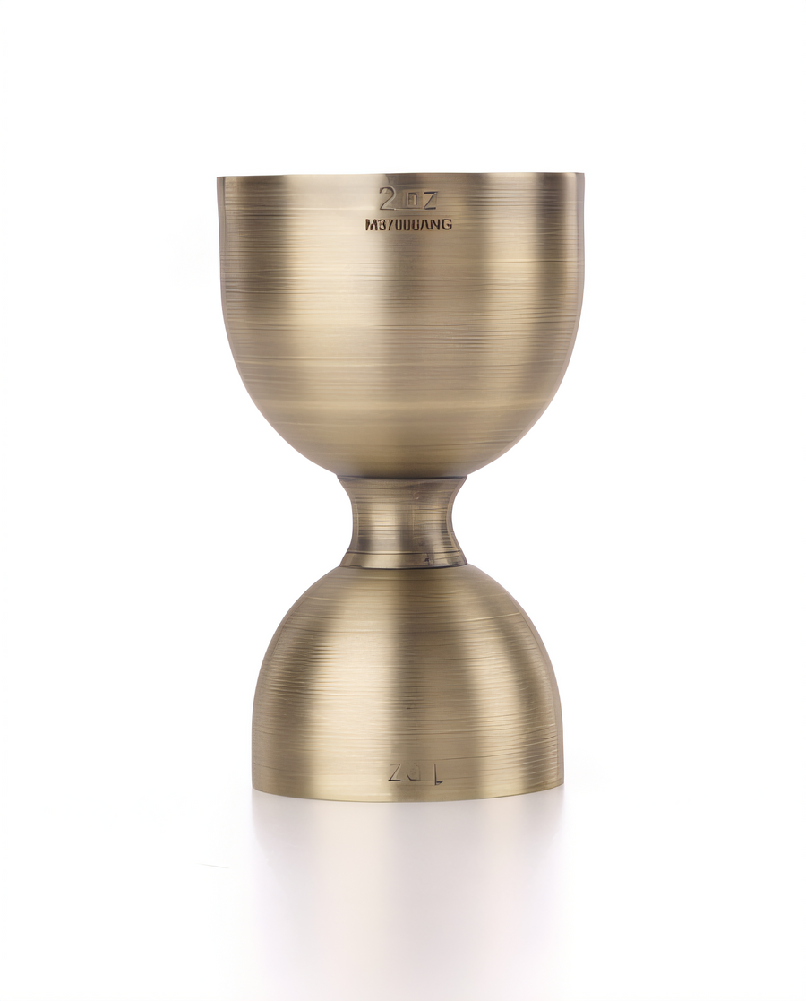 Product image #1 for Barfly Straight Rim Jigger, 1 oz x 2 oz, Antique Gold-Plated Stainless Steel