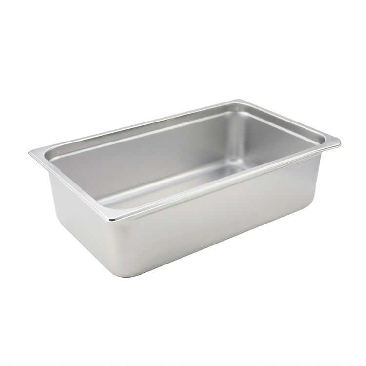 Product image #2 for Winco Full-Size Solid Steam Table Pan, 6-Inch Deep, 24 Gauge, Anti-Jamming, 18/8 Stainless Steel