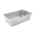 Thumbnail image #2 for Winco Full-Size Solid Steam Table Pan, 6-Inch Deep, 24 Gauge, Anti-Jamming, 18/8 Stainless Steel