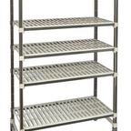 Thumbnail image #1 for Cambro Camshelving® Elements EMT246080V5480 5-Tier Overhead Track Mobile Starter Shelving, 24 x 60 x 80 Inches, 900-lb Capacity