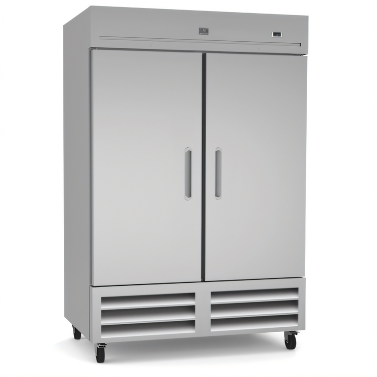 Product image #1 for Kelvinator Commercial 54-Inch Two-Section Full-Height Reach-In Refrigerator with Solid Doors and Bottom Mount