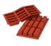 Thumbnail image #1 for Silikomart Red Silicone Cake Mold, 12-Section, 7 x 11.75 Inches