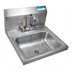 Thumbnail image #1 for BK Resources Case Pack of 4 Wall-Mount Hand Wash Sinks with 14 x 10 x 5-Inch Bowl and Faucet