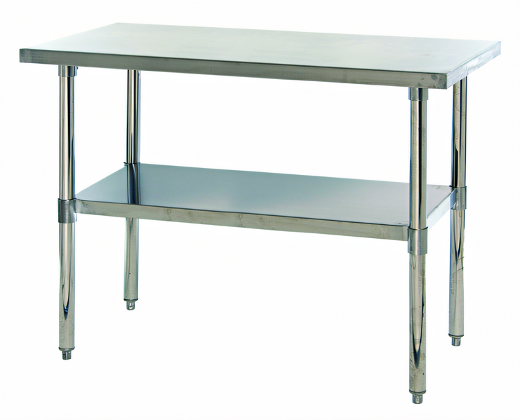 Product image #1 for Quantum 304 Stainless Steel Work Table with Adjustable Undershelf, 48"W x 24"D x 34"H