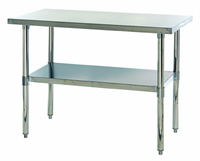 Quantum 304 Stainless Steel Work Table with Adjustable Undershelf, 48