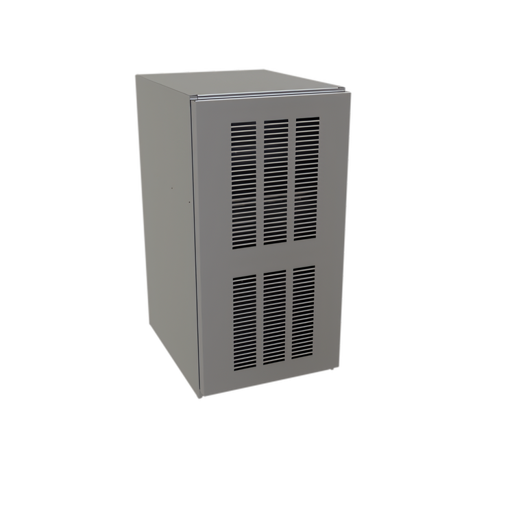 Product image #1 for 18-Inch Black Steel Condensing Unit Storage Cabinet with Removable Front Louvered Panel