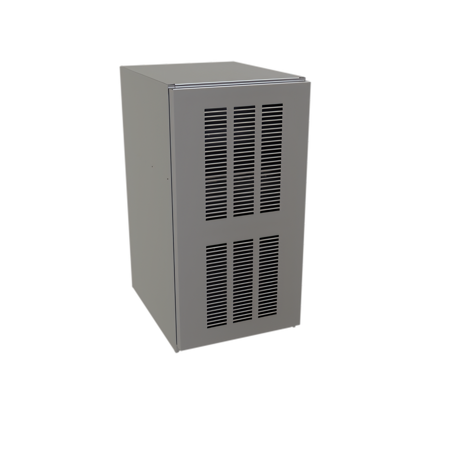 Product image #1 for 18-Inch Black Steel Condensing Unit Storage Cabinet with Removable Front Louvered Panel