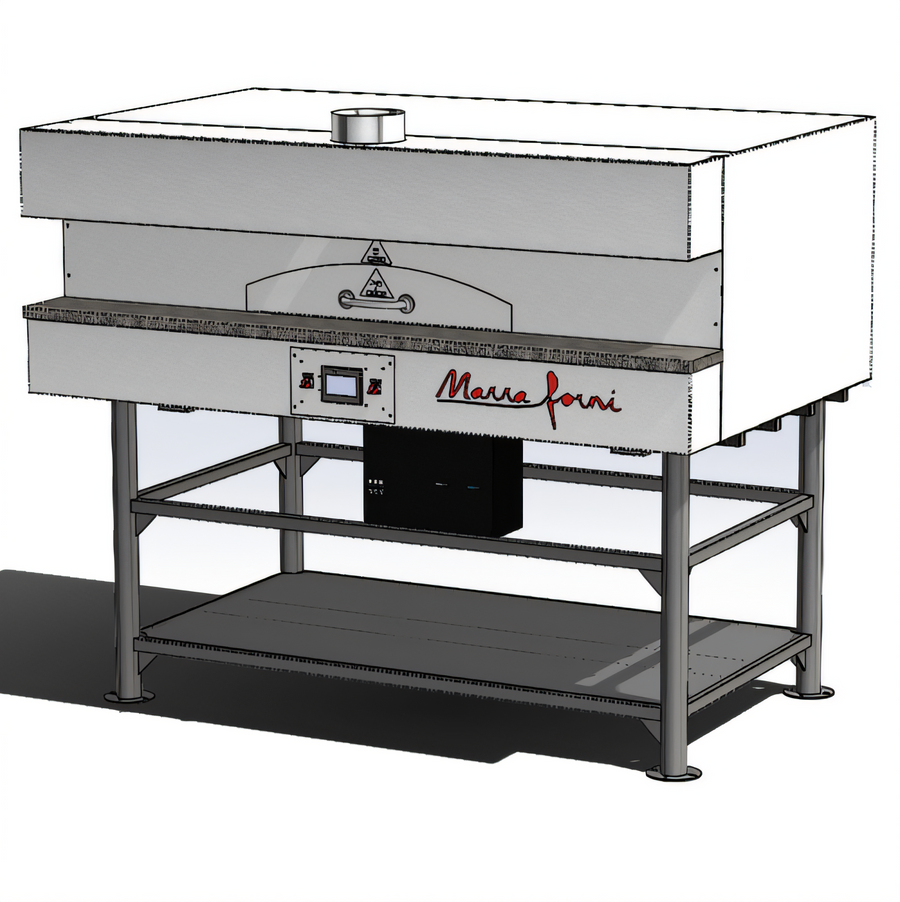 Product image #1 for Marra Forni ELMS68-32 Freestanding Square Electric Pizza Deck Oven with 68 x 32 Inch Brick Hearth