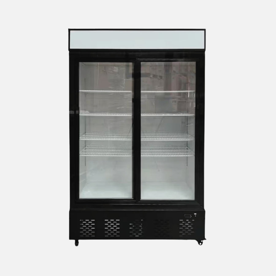 Product image #1 for Hurakan by Equip.me 54-Inch 2-Section Reach-In Glass Door Merchandiser Refrigerator
