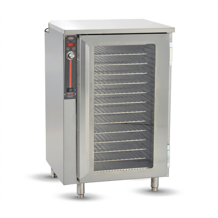 Product image #1 for Handy Line Countertop Heated Pizza Holding Cabinet, Holds 13 17-Inch Pizza Boxes, Stainless Steel, See-Thru Lexan Door