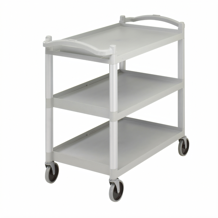 Product image #1 for Cambro Large 3-Shelf KD Utility Cart, Speckled Gray