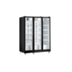 Thumbnail image #1 for Omcan Black 3-Section Glass Door Refrigerated Merchandiser, 53 Cu. Ft., 72-Inch Wide