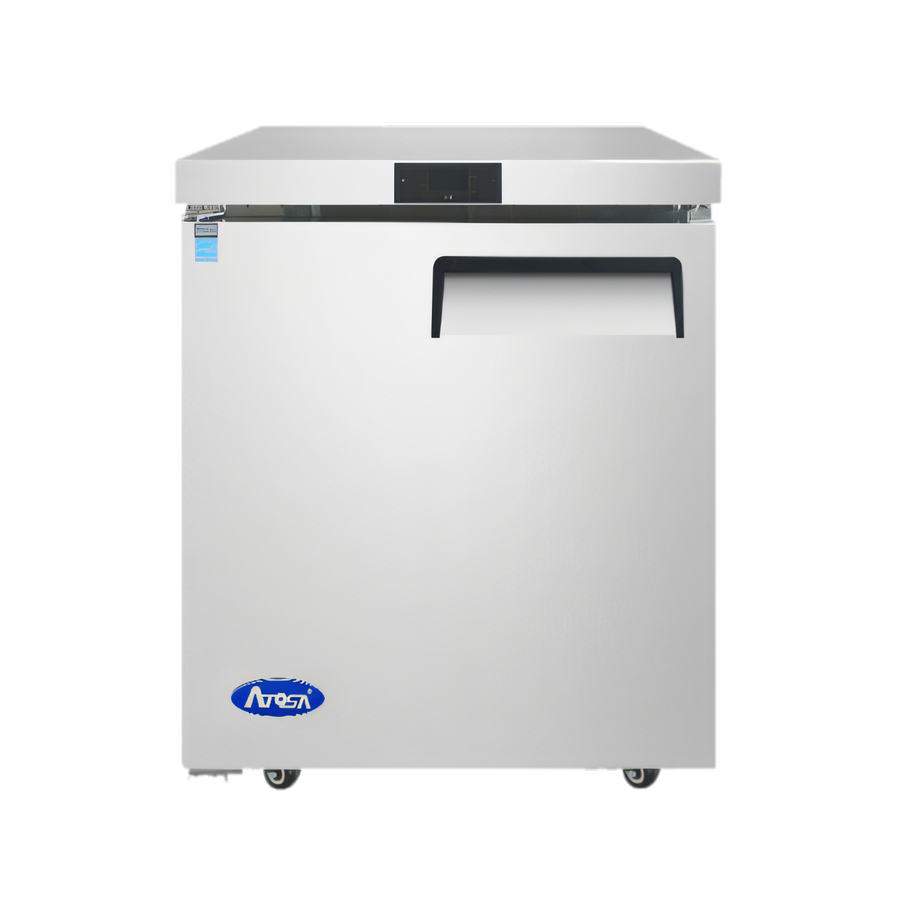 Product image #1 for Atosa 1-Section Undercounter Reach-In Refrigerator, Rear-Mounted Self-Contained, Left-Hinged Solid Door, 7.15 Cu. Ft.